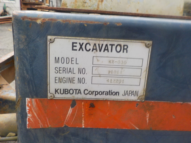 KUBOTA KX030  : Exporting used cars, tractors & excavators from Japan